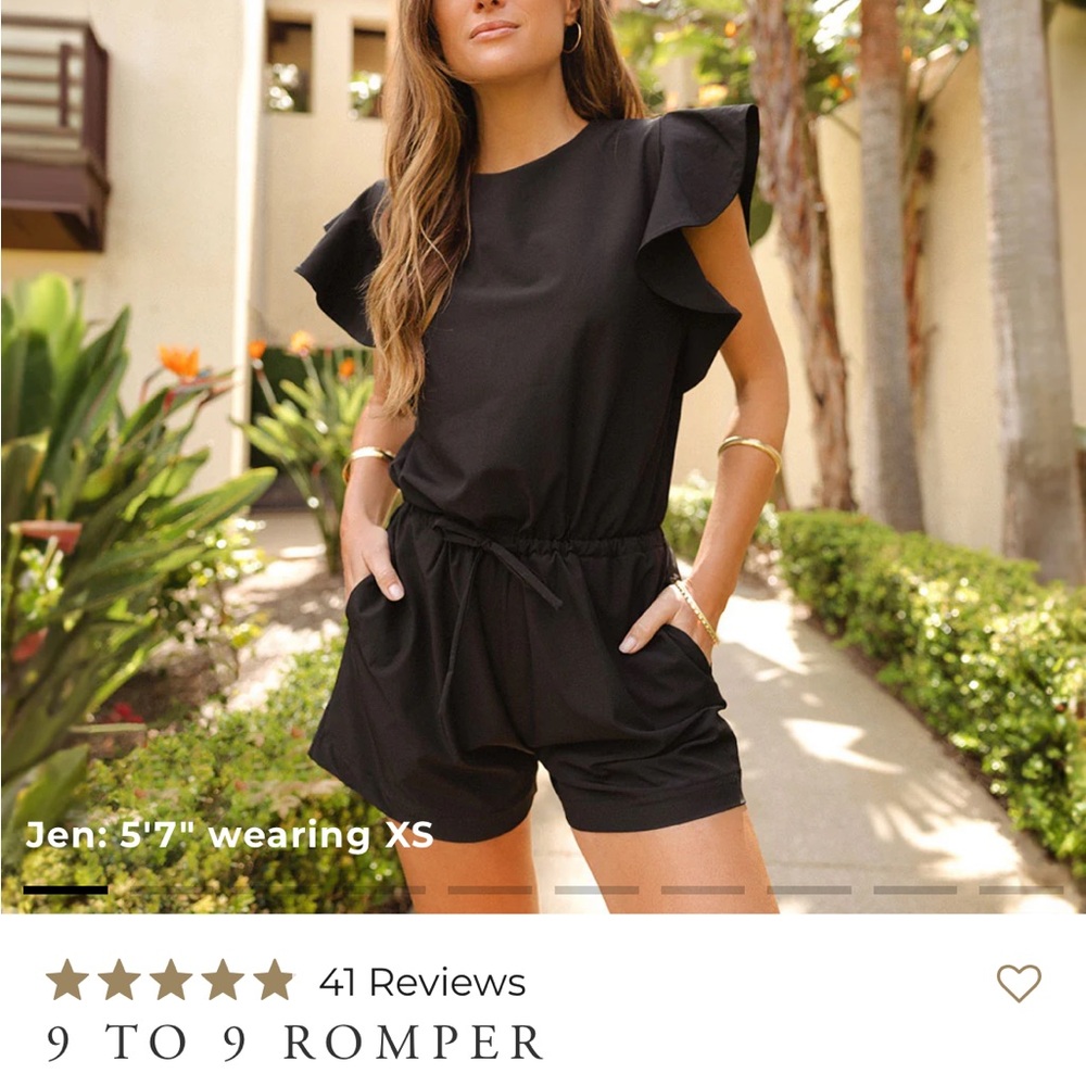 Albion Black “9 to 9” Romper